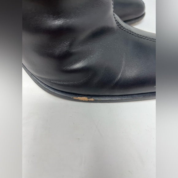 Dior Vintage Grommet Buckle Logo Black Leather Boot Galliano Rare size 39 EU - Picture 9 of 16